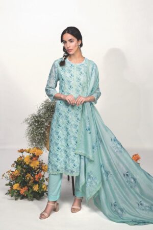 My Fashion Road Mogra A Linen Story Naariti Designer Salwar Suits | Blue