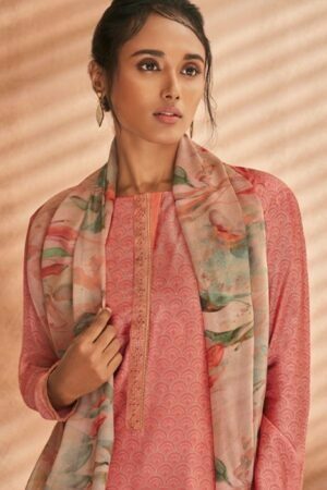 My Fashion Road Sadhana Omtex Muslin Plazzo Style Suits | Pink