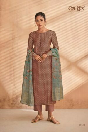 My Fashion Road Sadhana Omtex Muslin Plazzo Style Suits | Brown