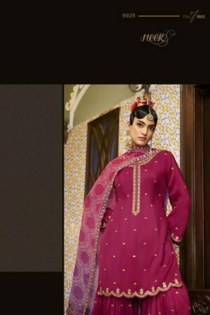 My Fashion Road Nohreen Kimora Heer Sharara Style Suits | Pink