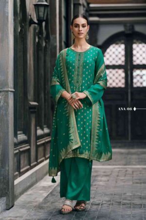 My Fashion Road Varsha Anamika Exclusive Party Wear Organza Salwar Suit | Green
