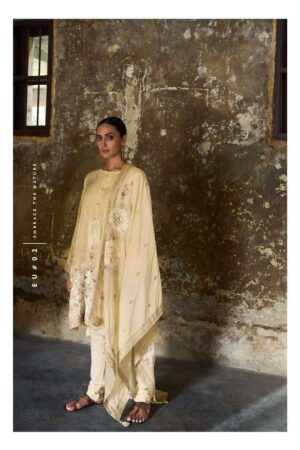 My Fashion Road Varsha Euphoria Designer Plush Velvet Salwar Kameez Winter Collection | White