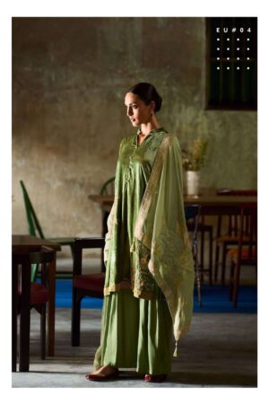 My Fashion Road Varsha Euphoria Designer Plush Velvet Salwar Kameez Winter Collection | Green