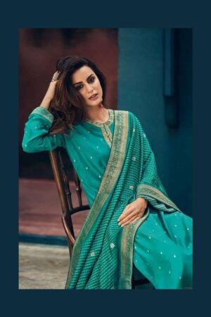 My Fashion Road Varsha Shubh Designer Silk Salwar Suit New Collection | Green
