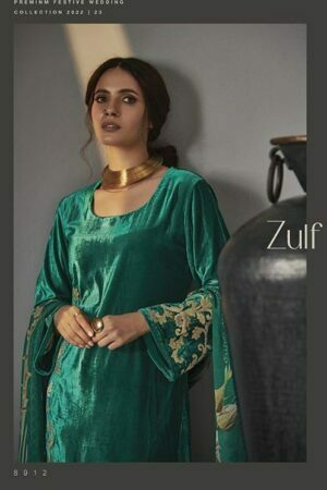 My Fashion Road Kimora Heer Zulf Designer Dress Material Velvet collection | Ferozi